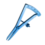 Castroviejo Caliper, Titanium, Measures 0mm to 20mm, 1mm Increments, Scale Readings On Both Sides, Thumb Screw Adjustable, Overall Length 3-3/8" (86mm) ET2404,ET2404,ET2404
